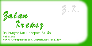 zalan krepsz business card