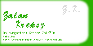 zalan krepsz business card